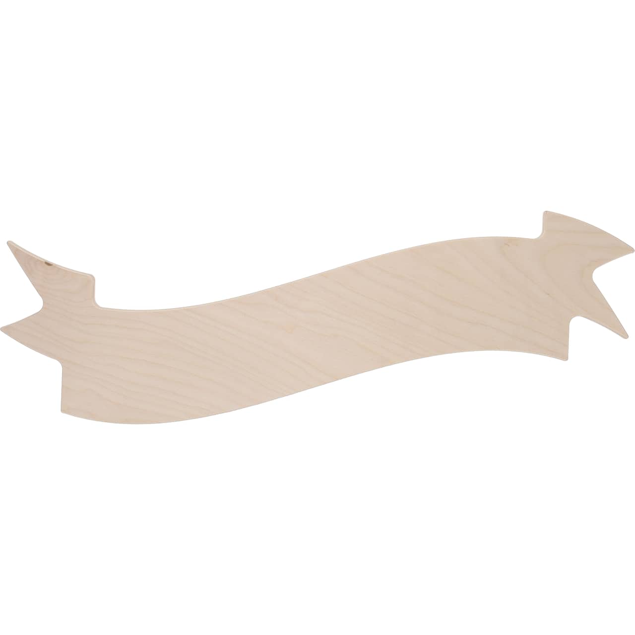 Good Wood by Leisure Arts 20" Birch Ribbon Plaque